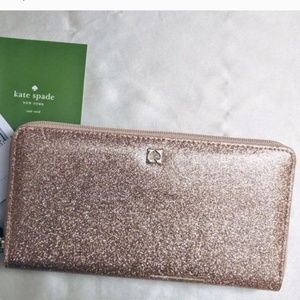 Kate spade pink glitter wallet